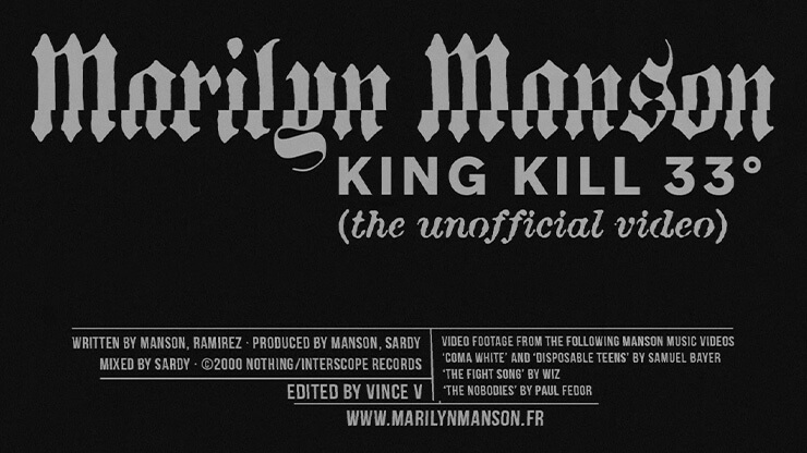 King Kill 33° (Unofficial Video)
