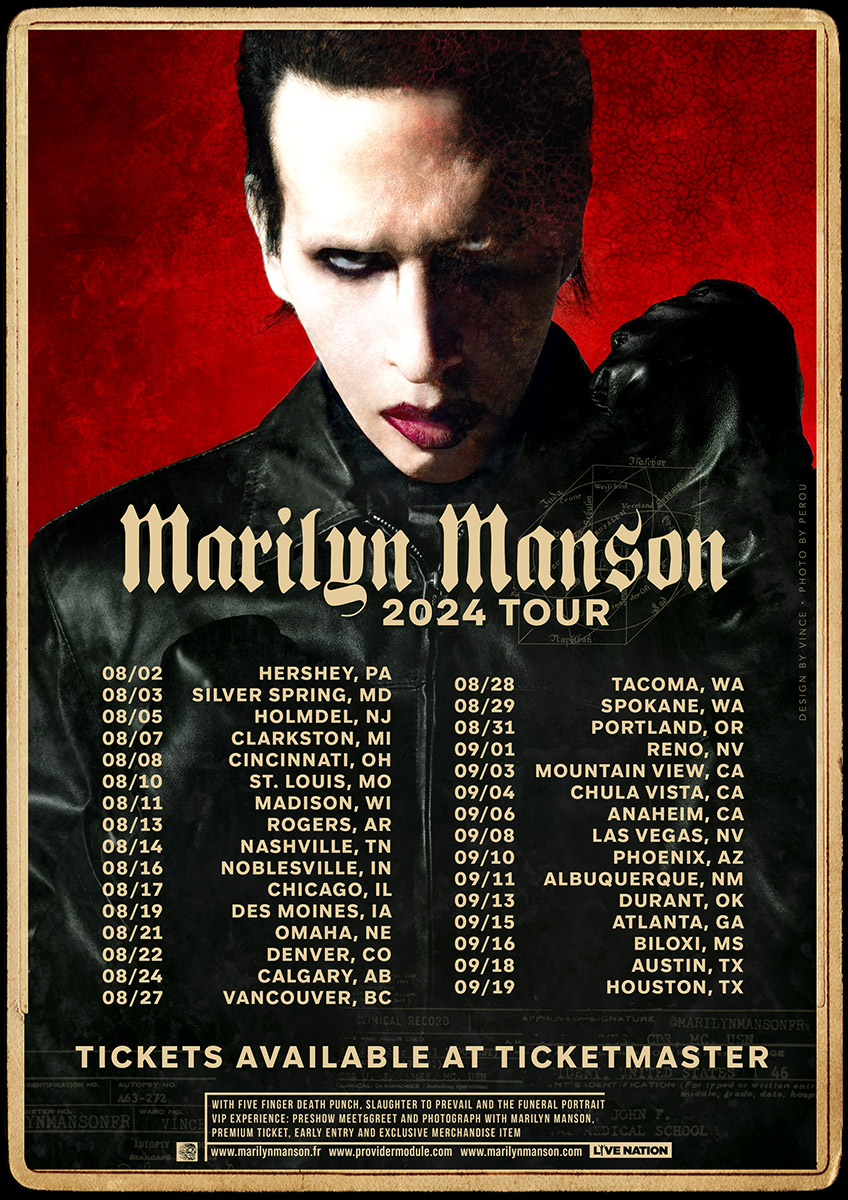 2024 Marilyn Manson tour poster